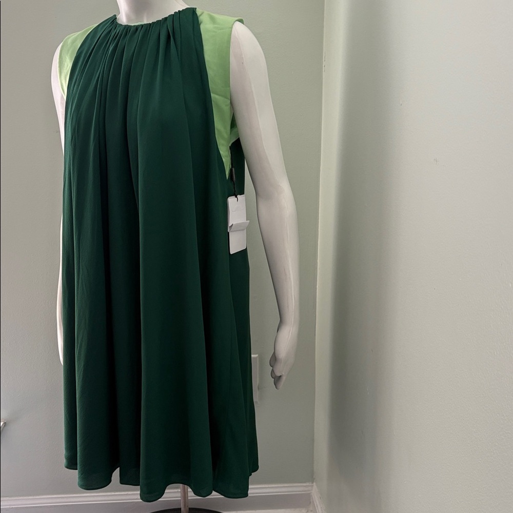 Vionnet Paris Green Jade Swing Dress NEW size 40